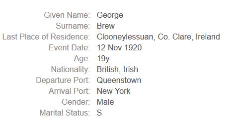 George of Clooneylissaun, apparent son of Michael and Bridget