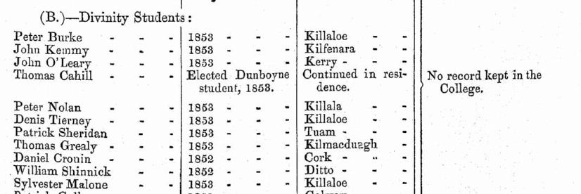 Kenny, J., Maynooth College, 1853 grad.jpg