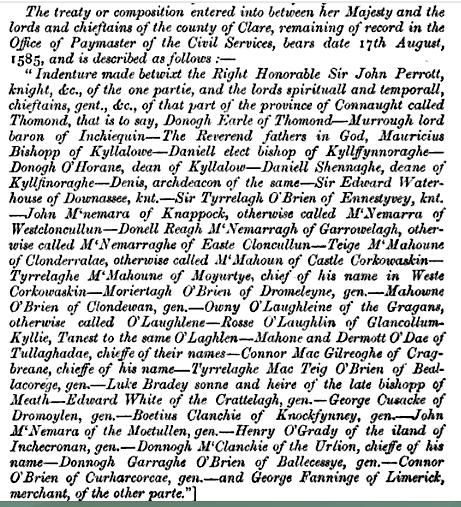 Treaty of Clare 1585, Perrott for Eliz, p138.jpg