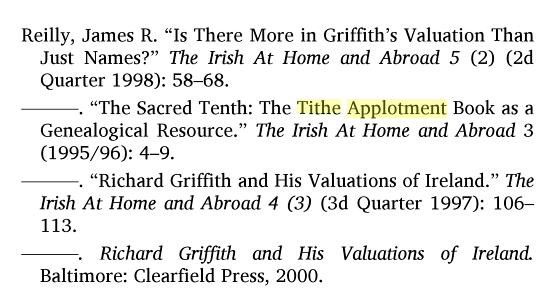 Reilly's books on Tithe Applotment.jpg