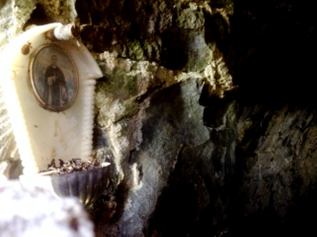 Holy Water font inside peep hole!.JPG