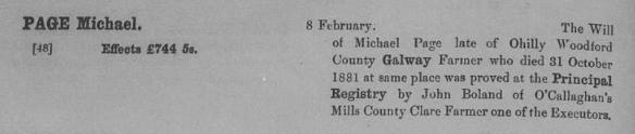 Page probate 1881, John Boland, exr.jpg