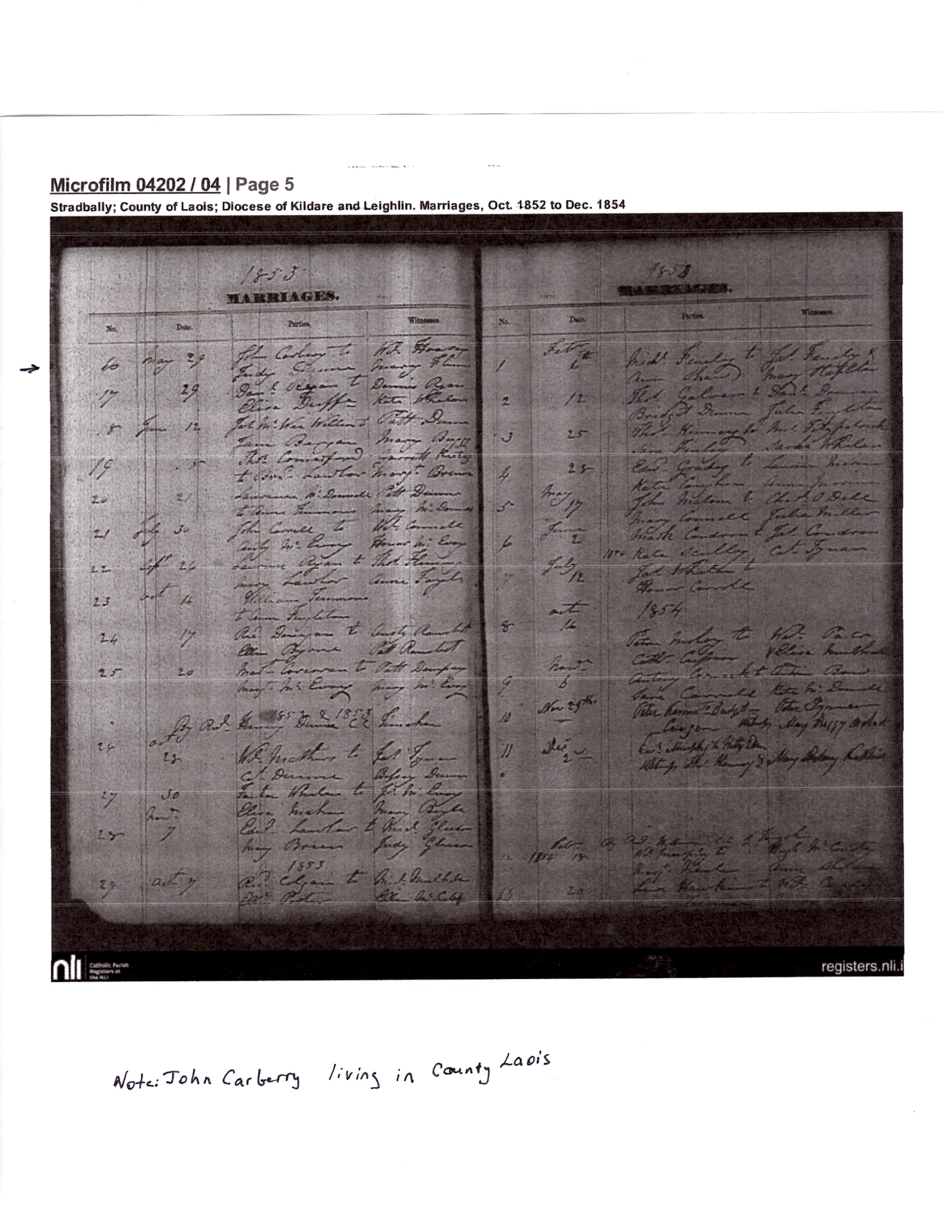 Thomas Carberry marriage May 29, 1853.jpg