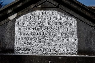 Close up of the inscription