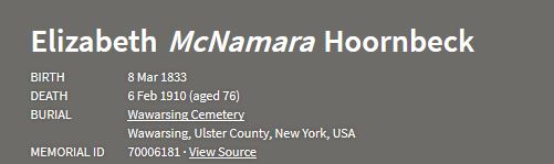 Hornbeck nee McN., Eliz, Wawarsing.JPG