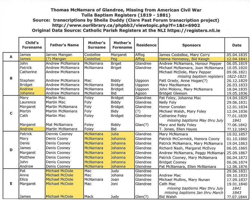 Thomas McNamara of Glandree still missing from American Civil War.jpg