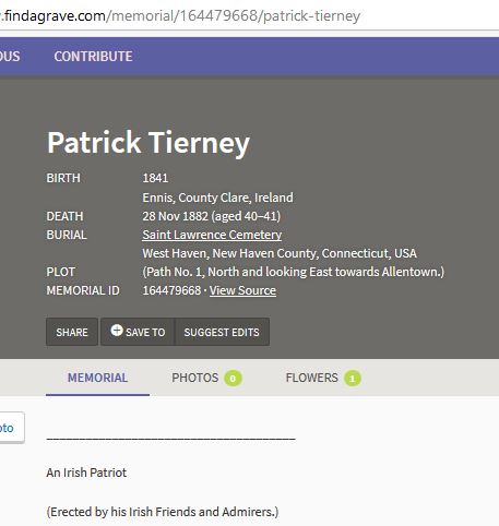 Tierney the Fenian, New Haven CT.JPG
