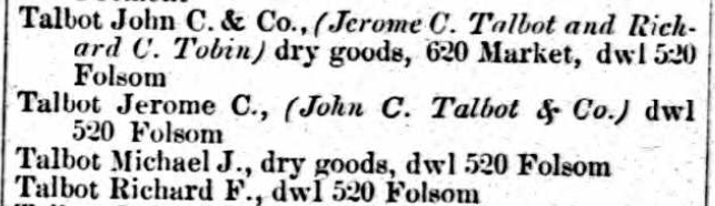 1868 San Francisco City Directory, Talbots of 520 Folsom.jpg
