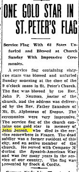 Jerson's star on flag KDF 26 Aug 1918.jpg