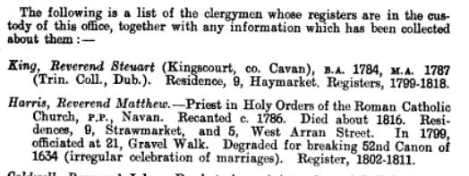 Beginning of the marriages section