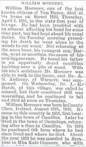 Wm Moroney, Bdwnvle, 9 apr 1891 The Gaz.jpg